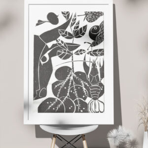 Linolschnitt Feld & Flur