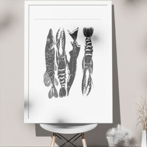 Linolschnitt Wasser & Salz